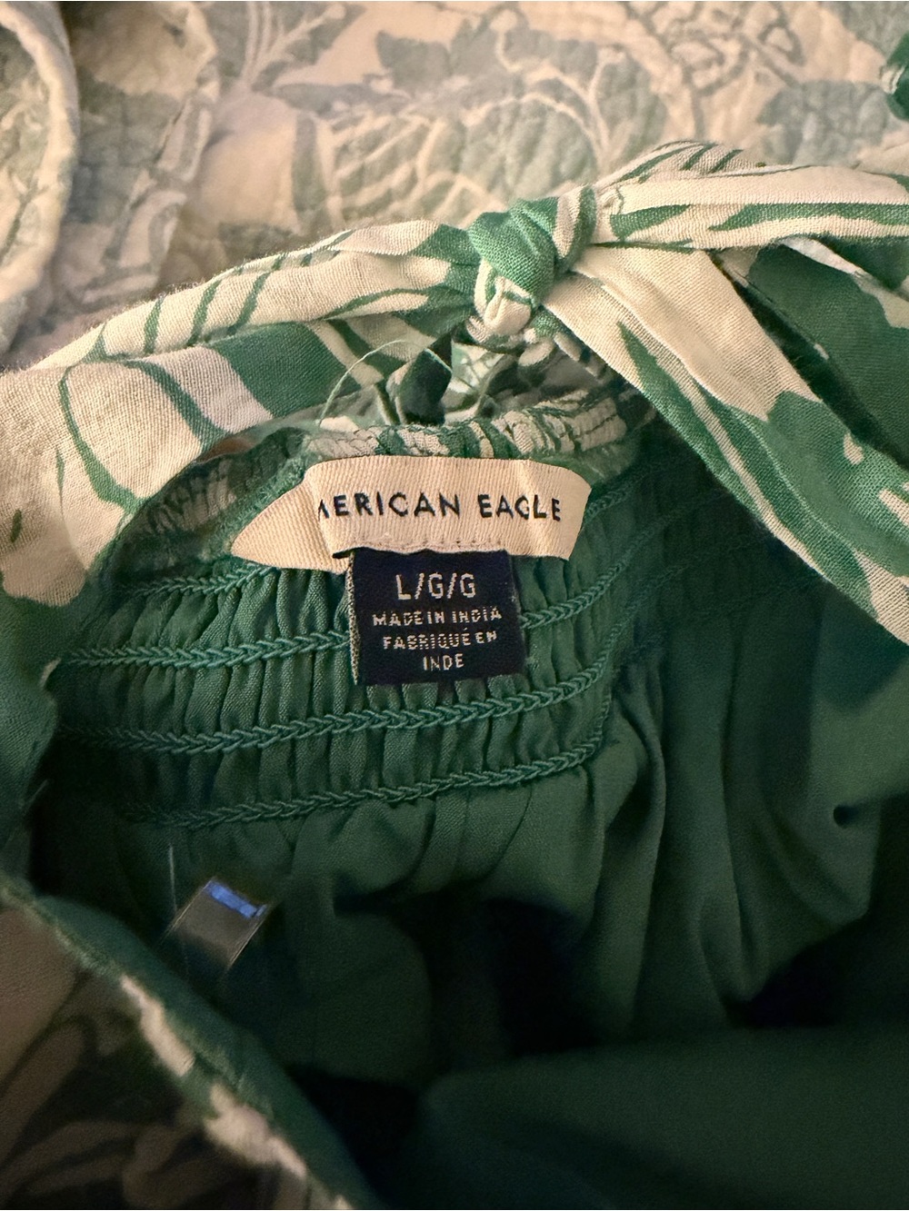American Eagle Outfitters Green and White Floral Sundress - Picture 4 of 7